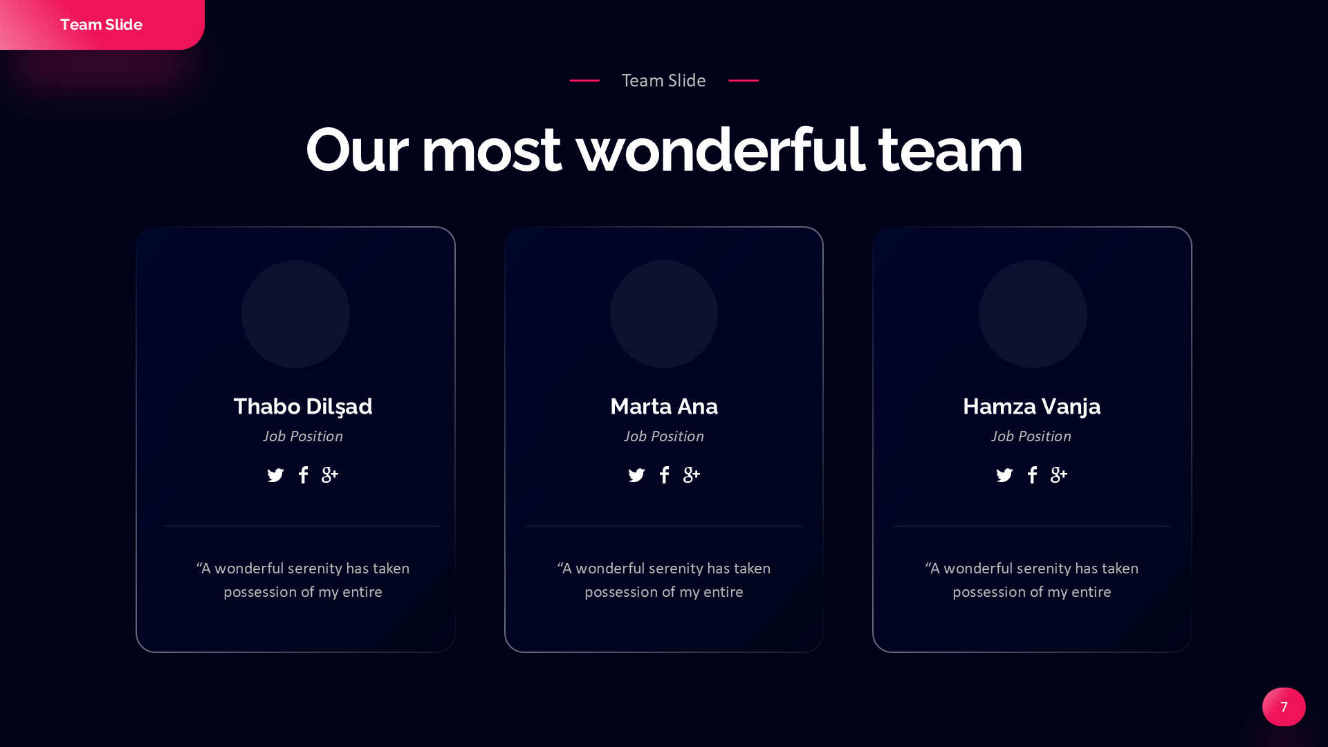 Team Slide Dark slide 7